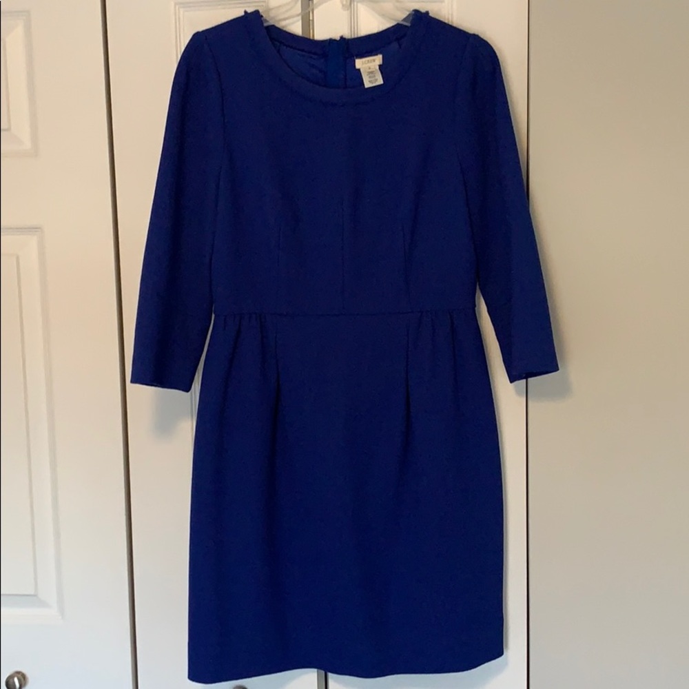 J.Crew Teddie Dress Blue Knee-Length